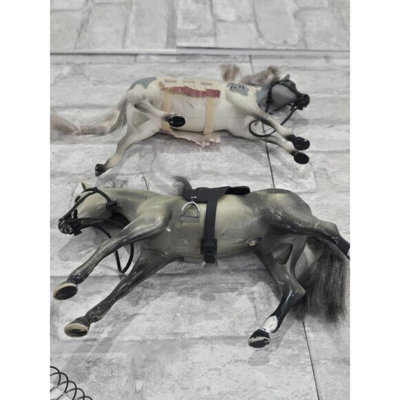 Lot of 2 Vtg 1992 Marchon Grand Champions Ranch Painted Pinto Horses Grey White‎ - Picture 9 of 9